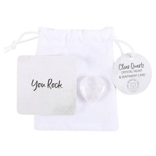 You Rock - Clear Quartz Crystal Heart – A Symbol of Clarity and Peace - Crystal Nest