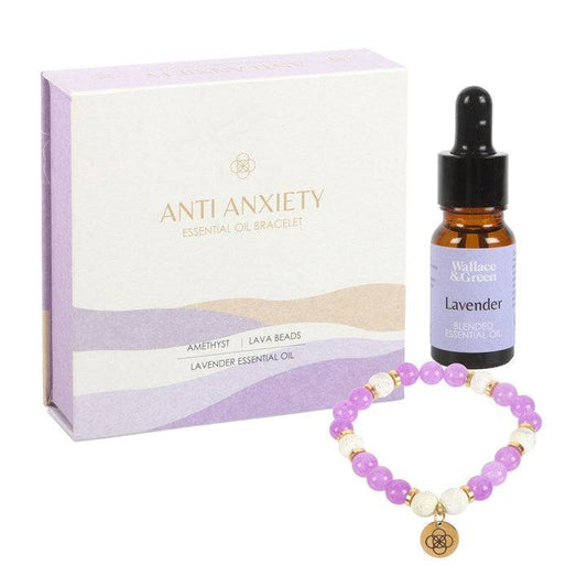 Anti-Anxiety Amethyst Crystal Essential Oil Bracelet - Crystal Nest