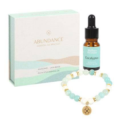 Abundance Amazonite Crystal Essential Oil Bracelet - Crystal Nest