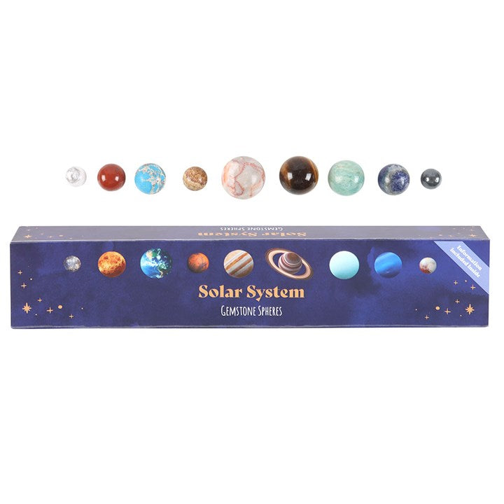 Solar System Gemstone Crystal Sphere Set - Crystal Nest