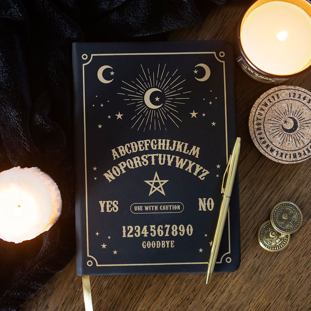 Black Talking Board A5 Notebook - Crystal Nest