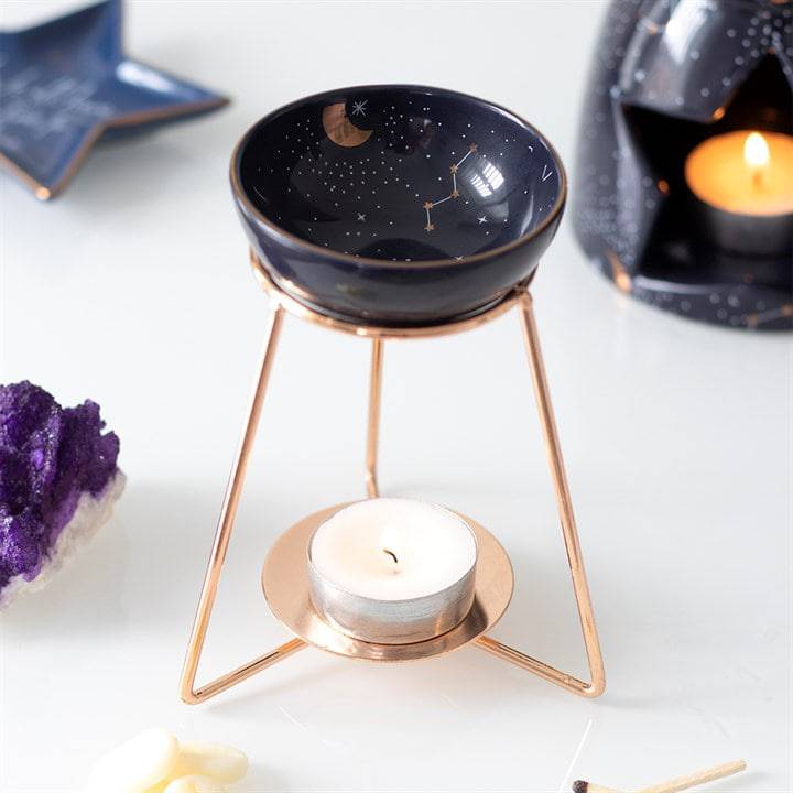 Constellation Oil Burner on Metal Base - Crystal Nest