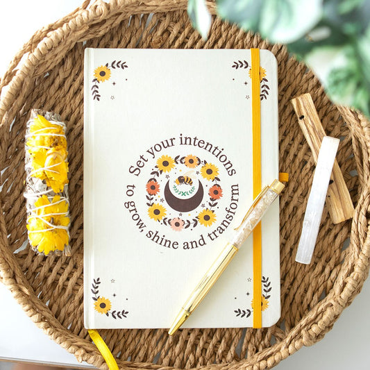 Summer Solstice Intention Journal with Citrine Pen - Crystal Nest