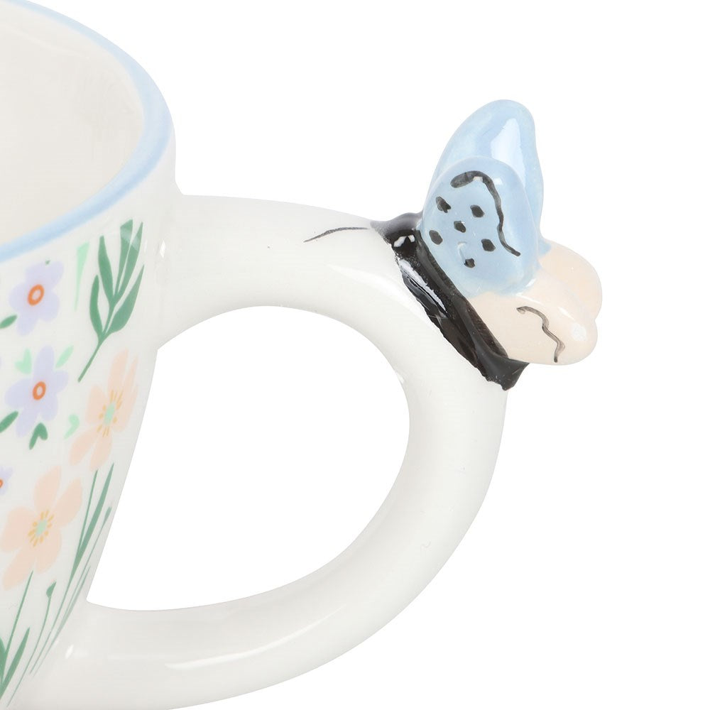 Hello Beautiful Floral Ceramic Mug - Mothers Day Gift - Crystal Nest