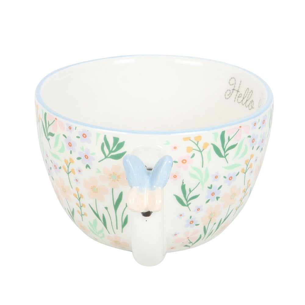 Hello Beautiful Floral Ceramic Mug - Mothers Day Gift - Crystal Nest