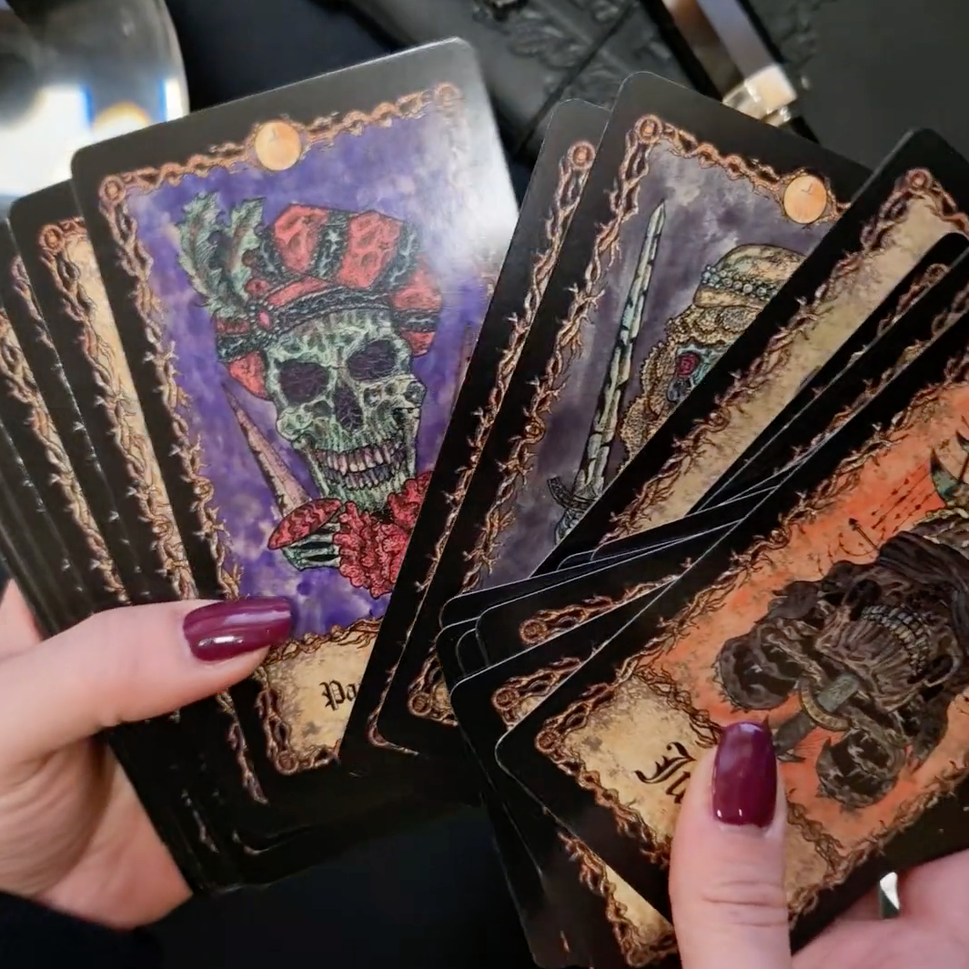 Requiem Arcana Tarot Cards with Guidebook | Gothic Skeletal Deck by Vera Petruk
