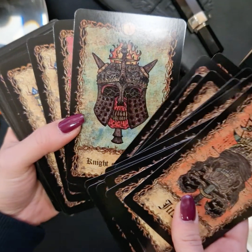 Requiem Arcana Tarot Cards with Guidebook | Gothic Skeletal Deck by Vera Petruk