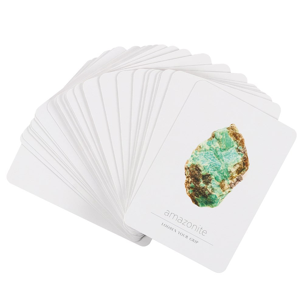 Daily Crystal Inspiration Oracle Cards | 52-Card Crystal Deck & Guidebook