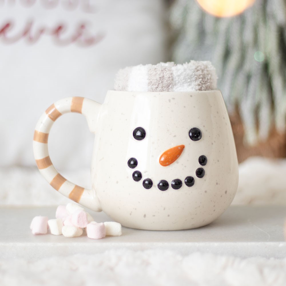 Snowman Mug and Socks Set | Cosy Christmas Gift