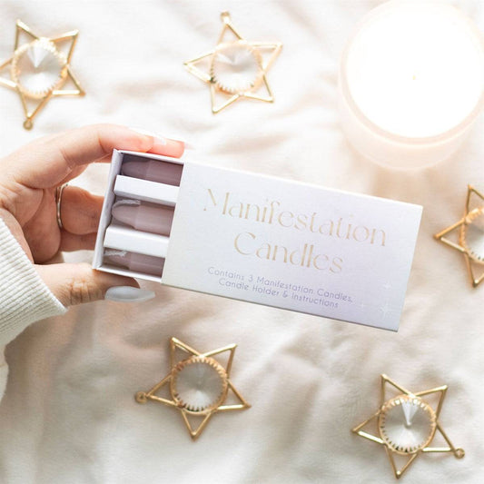 Manifestation Spell Candles in a Box - Crystal Nest