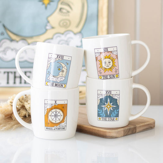 PRE-ORDER - Set of 4 Tarot Card Mugs - Crystal Nest
