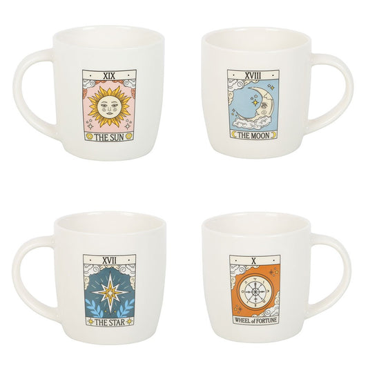 PRE-ORDER - Set of 4 Tarot Card Mugs - Crystal Nest