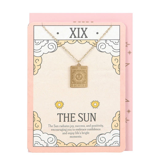 The Sun Tarot Necklace & Greeting Card - Crystal Nest