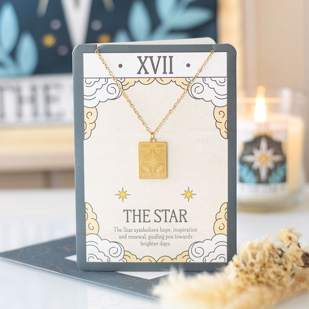 The Star Tarot Necklace & Greeting Card - Crystal Nest