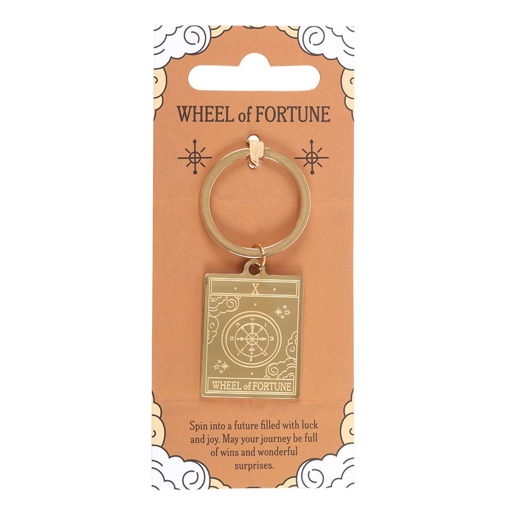 The Wheel of Fortune Tarot Keyring - Crystal Nest