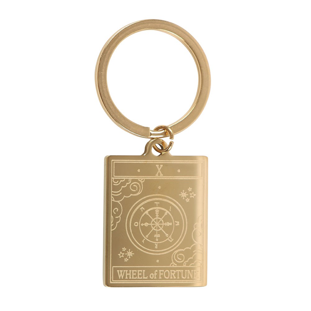 The Wheel of Fortune Tarot Keyring - Crystal Nest