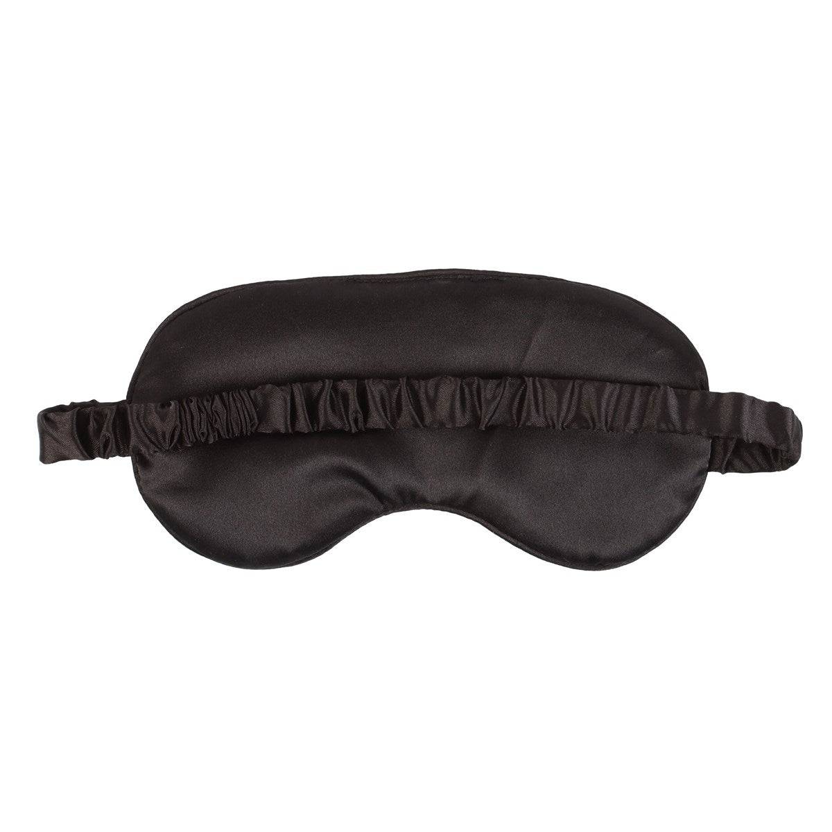 I'm Not a Morning Person Black Satin Sleep Mask - Crystal Nest