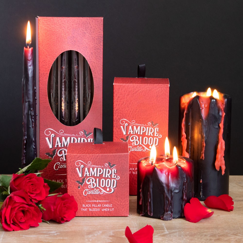 Vampire Blood Pillar Candle | Bleeding Wax Effect | Small - Crystal Nest