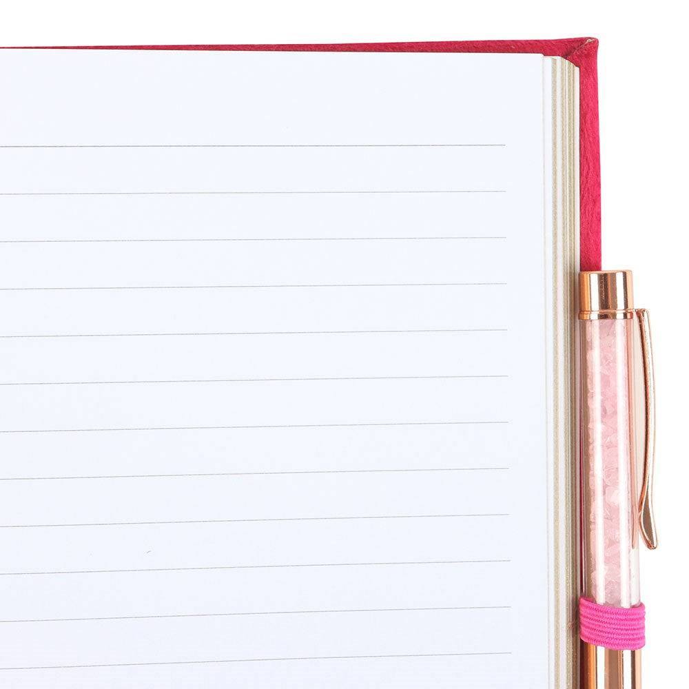 Book of Love Spells Journal with Rose Quartz Crystal Pen - Crystal Nest