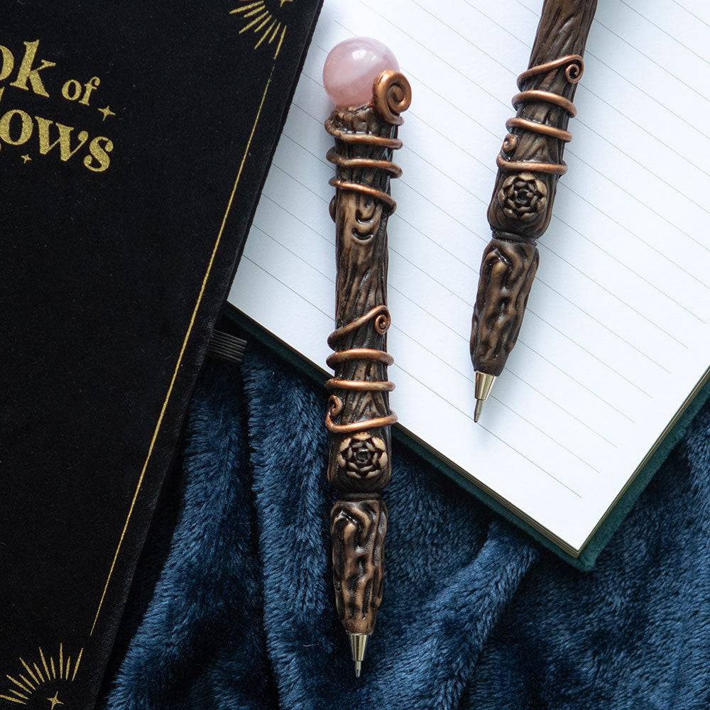 Rose Quartz Romance Wand Pen - Crystal Nest