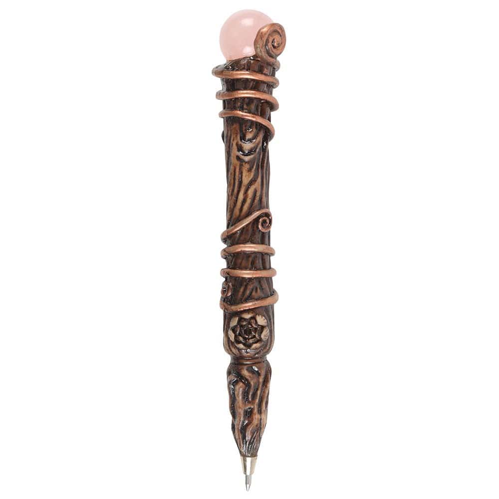Rose Quartz Romance Wand Pen - Crystal Nest