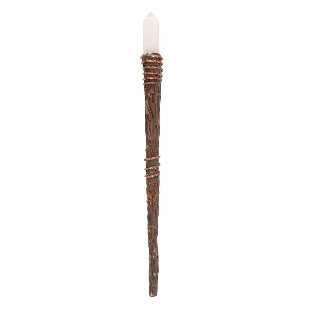 Energy Clearing Aura Quartz Crystal Wand - Crystal Nest