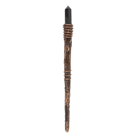 Protection Black Obsidian Crystal Wand - Crystal Nest