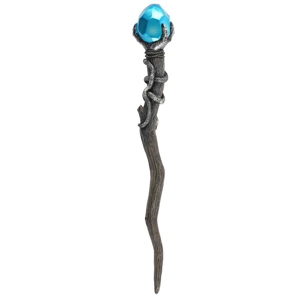 Silver Claw Wand with Blue Gem - Crystal Nest