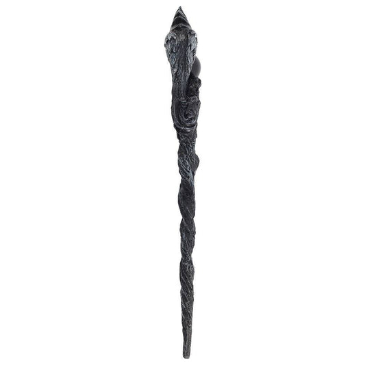 Dark Red-Eyed Raven Wand - Crystal Nest