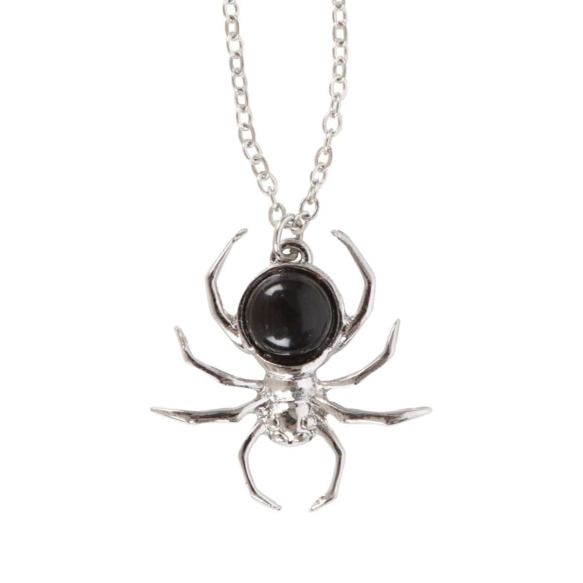 Black Obsidian Spider Pendant Necklace - Crystal Nest