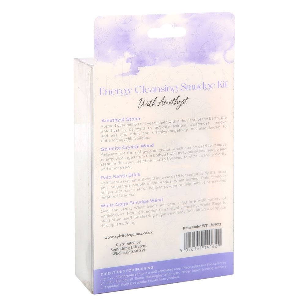 Smudge Kit with Amethyst Crystal - Cleanse & Uplift Your Space - Crystal Nest