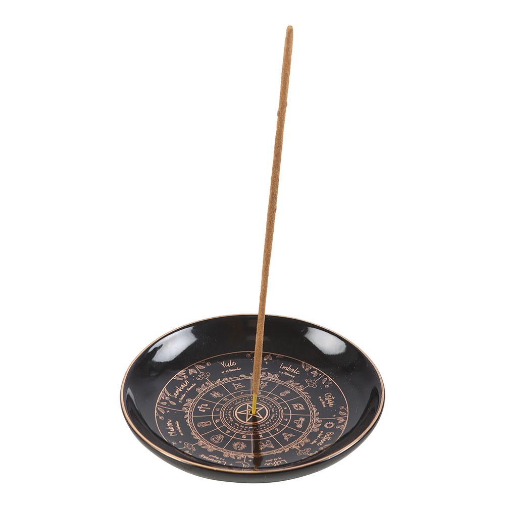 Wheel of the Year Incense Stick & Cone Holder - Crystal Nest