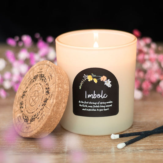Imbolc Spiced Vanilla Wheel of the Year Candle - Crystal Nest