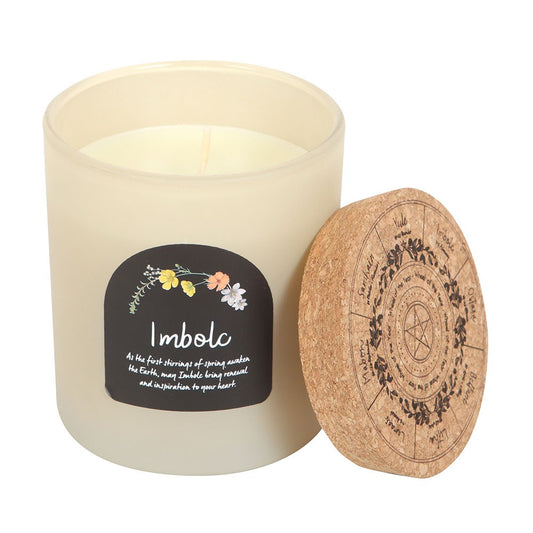 Imbolc Spiced Vanilla Wheel of the Year Candle - Crystal Nest