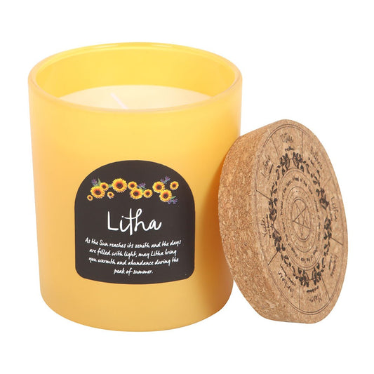 Litha Wildflower Wheel of the Year Candle - Crystal Nest