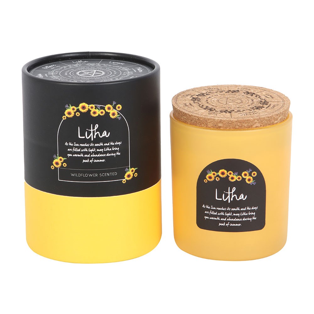 Litha Wildflower Wheel of the Year Candle - Crystal Nest