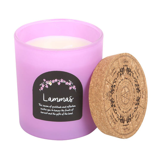 Lammas Cinnamon and Orange Wheel of the Year Candle - Crystal Nest