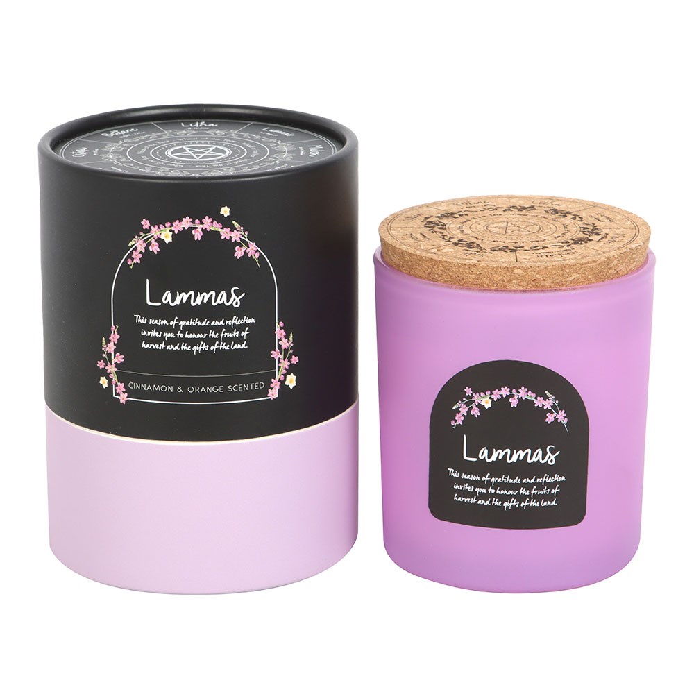 Lammas Cinnamon and Orange Wheel of the Year Candle - Crystal Nest
