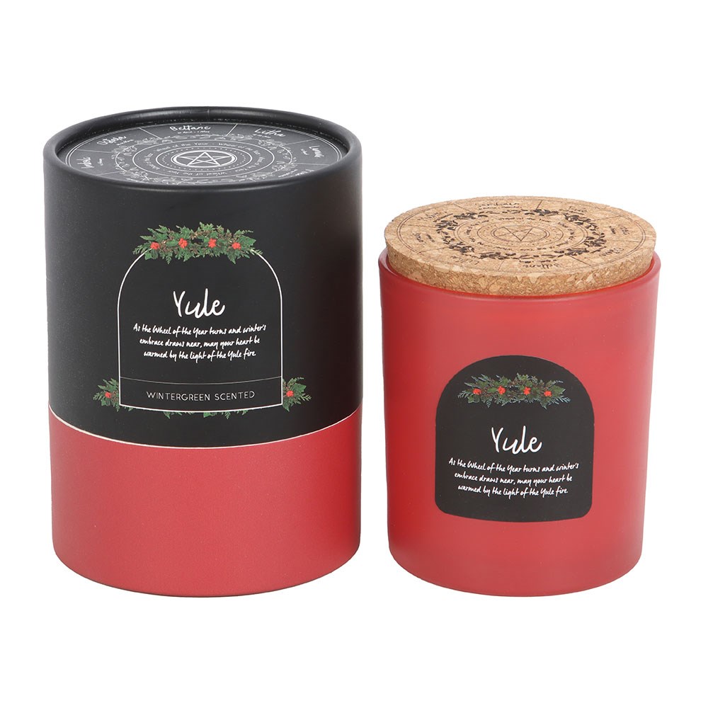 Yule Wintergreen Wheel of the Year Candle - Crystal Nest