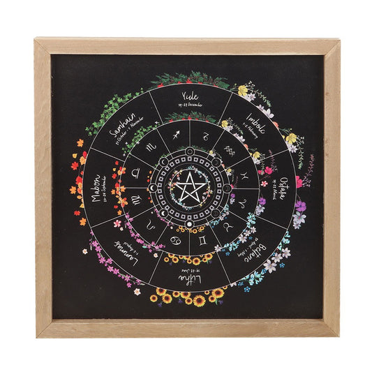 Wheel of the Year Framed Wall Art | Honour the Turning Seasons - Crystal Nest