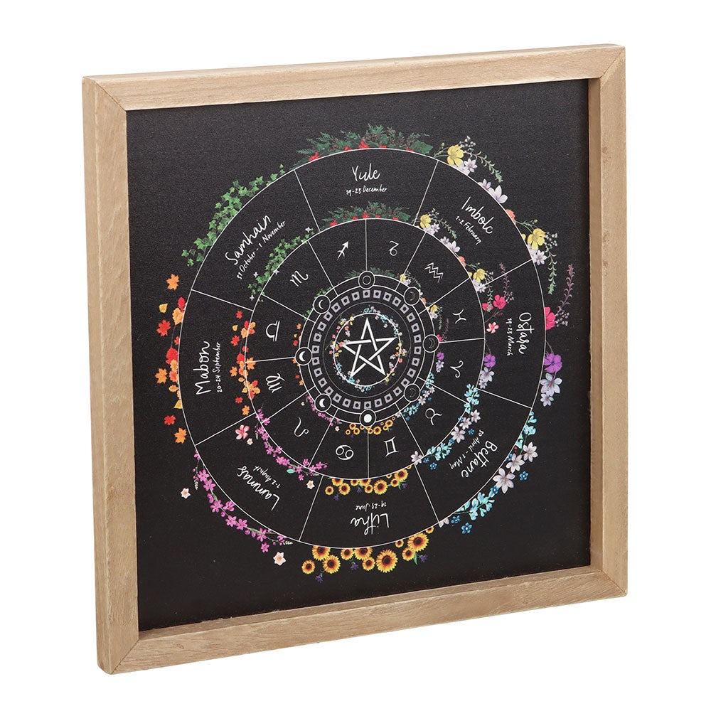 Wheel of the Year Framed Wall Art | Honour the Turning Seasons - Crystal Nest