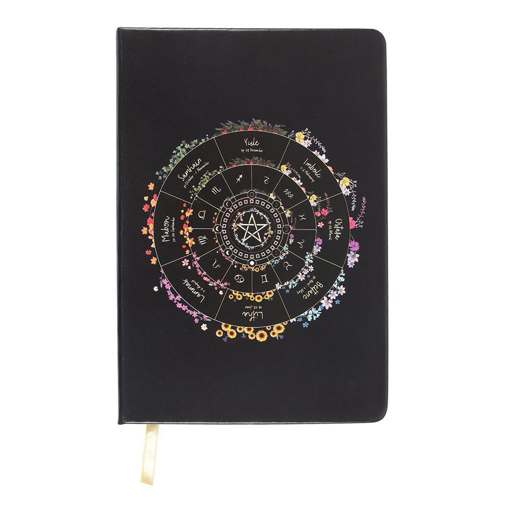 Wheel of the Year A5 Notebook | Sabbat Journal for Seasonal Reflections & Rituals - Crystal Nest