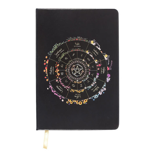 Wheel of the Year A5 Notebook | Sabbat Journal for Seasonal Reflections & Rituals - Crystal Nest