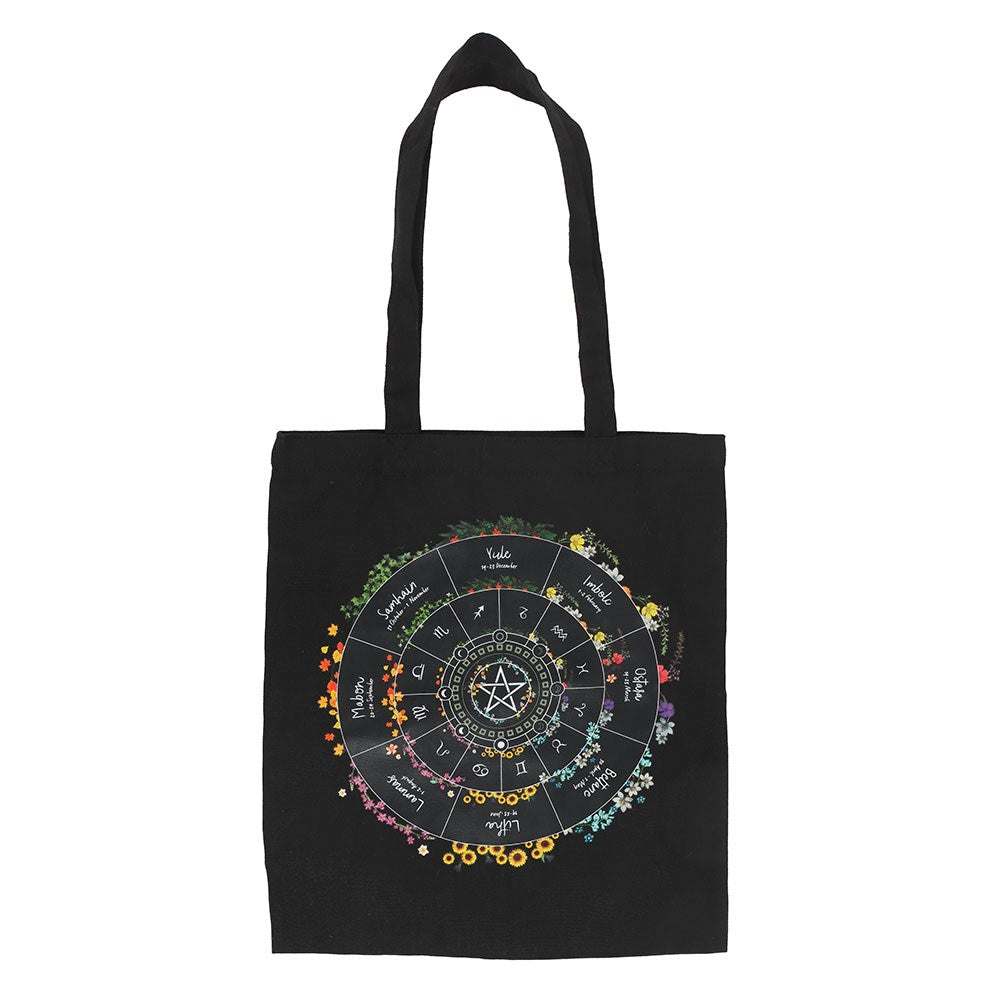Wheel of the Year Polycotton Tote Bag - Crystal Nest