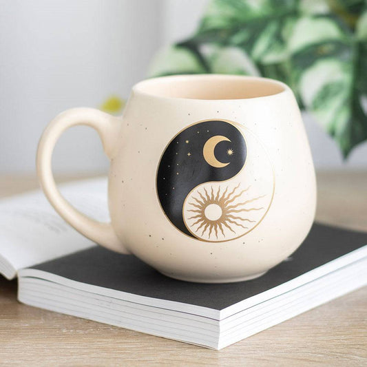 Golden Harmony Yin Yang Rounded Mug - Crystal Nest