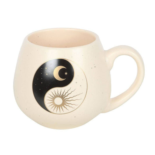 Golden Harmony Yin Yang Rounded Mug - Crystal Nest