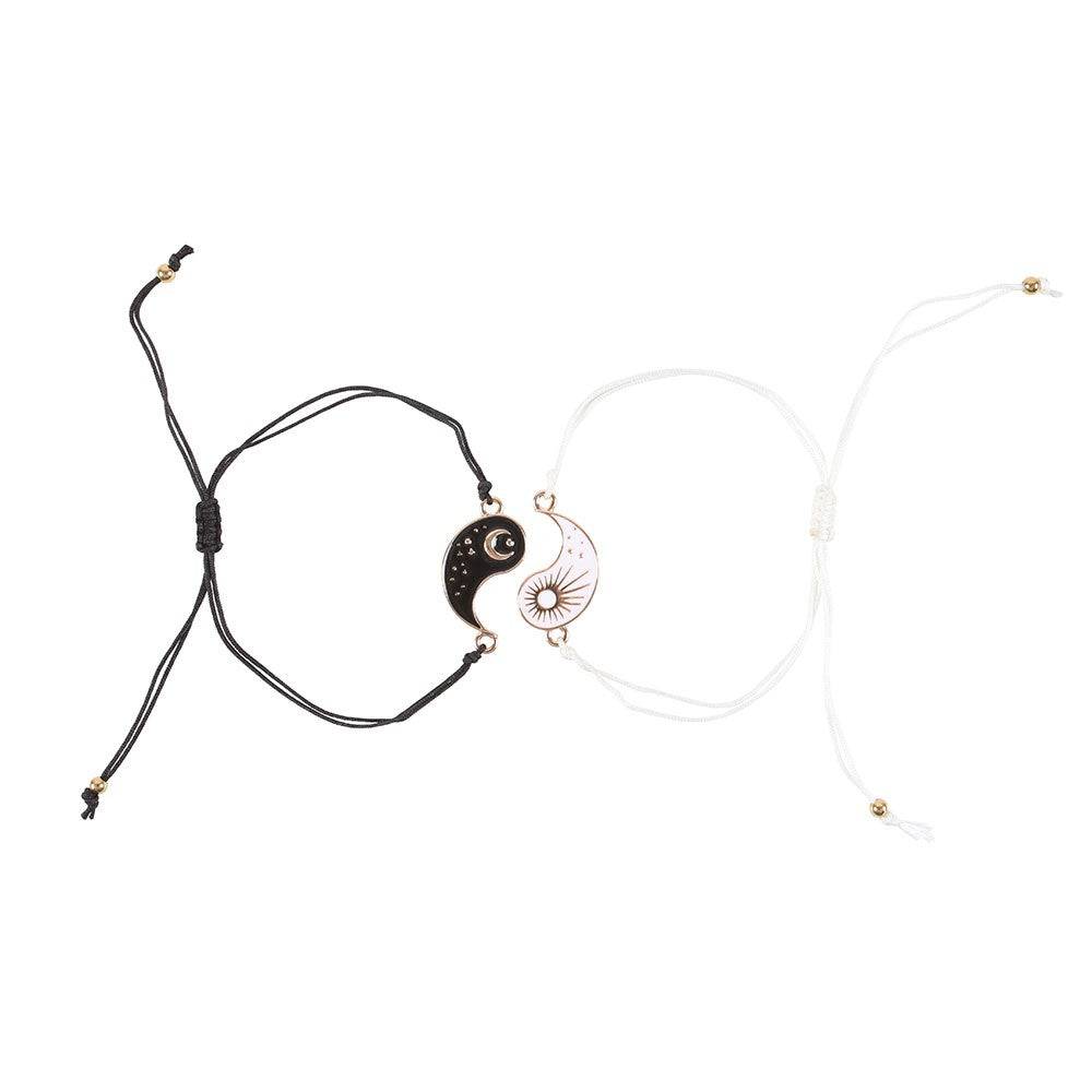 Yin Yang Best Friend Bracelet Set - Crystal Nest