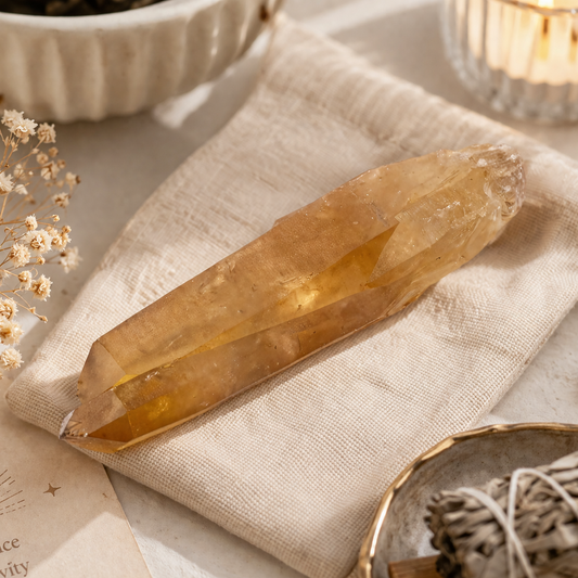 Zambian Citrine Point | Abundance & Positivity Crystal