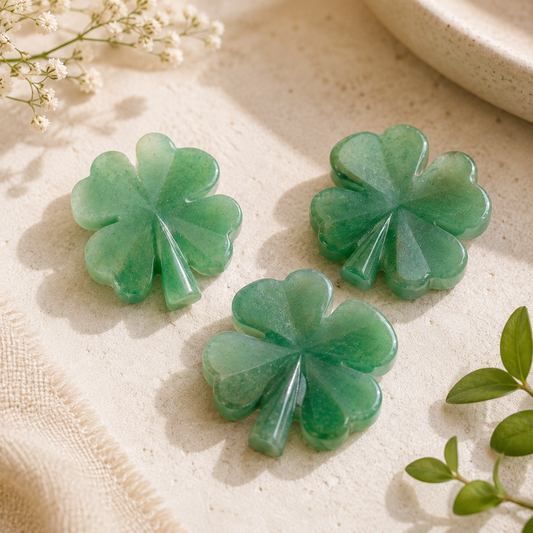 Green Aventurine Four Leaf Clover | Luck & Abundance Crystal