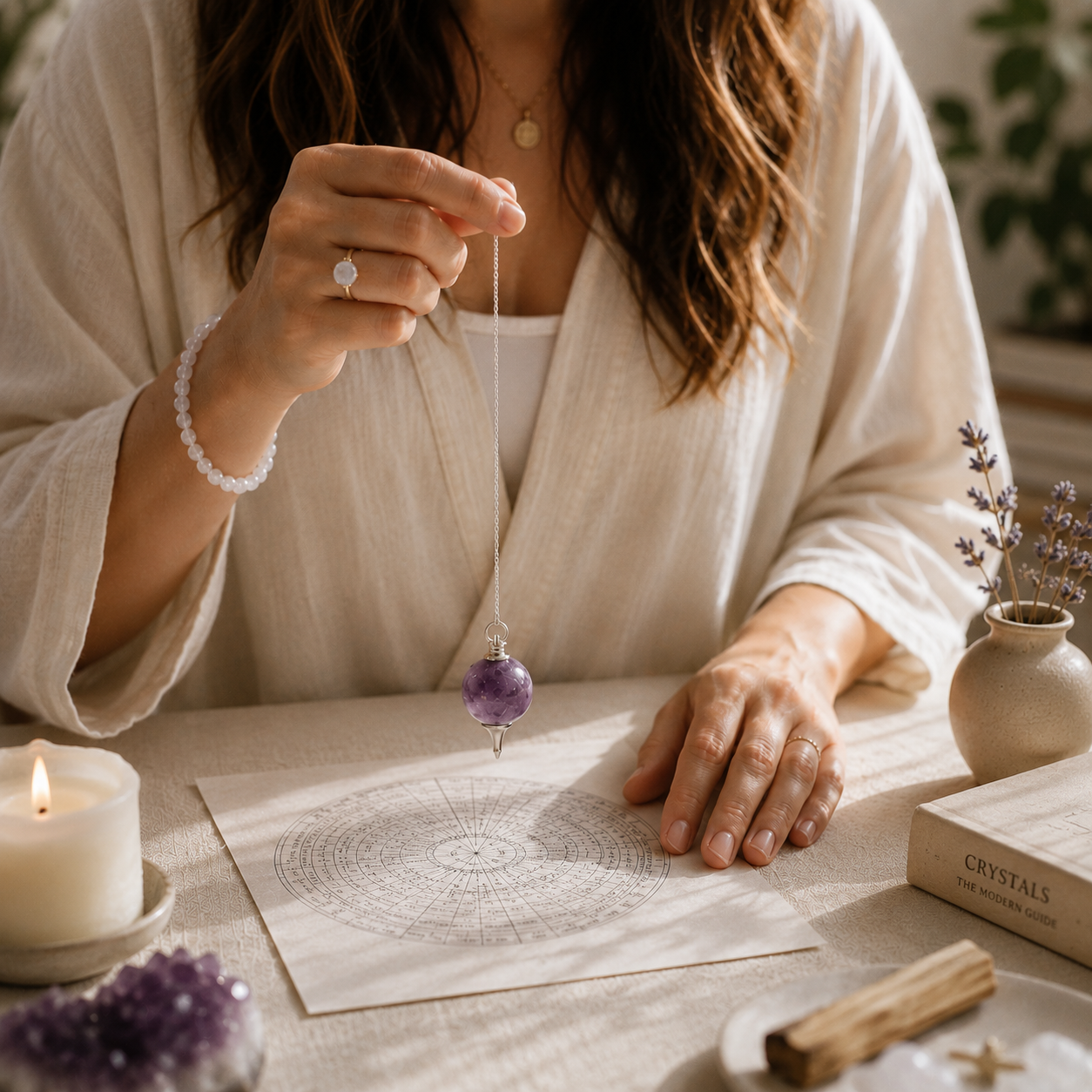 Amethyst Pendulum | Healing Crystal Divination & Dowsing Tool
